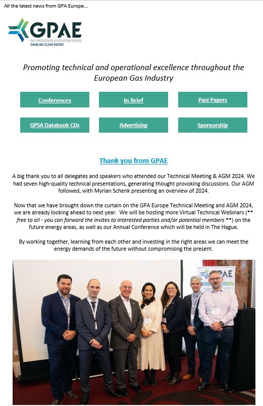 GPA Europe December 2024 Newsletter