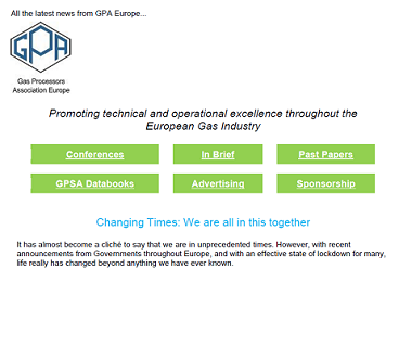 GPA Europe April 2020 Newsletter