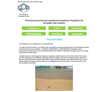 GPA Europe August 2021 Newsletter