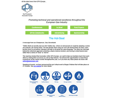 GPA Europe October 2021 Newsletter