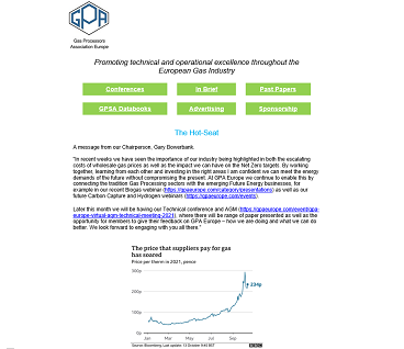 GPA Europe November 2021 Newsletter