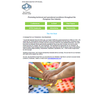 GPA Europe December 2021 Newsletter