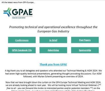 GPA Europe December 2024 Newsletter